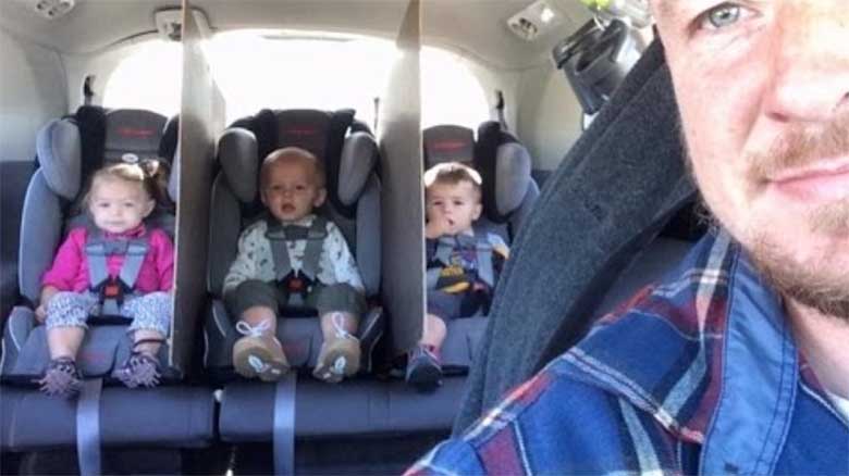 VIDEO: 2-aastaste kolmikute isa leiutas laheda nipi, kuidas lõpetada laste kaklemine auto tagaistmel