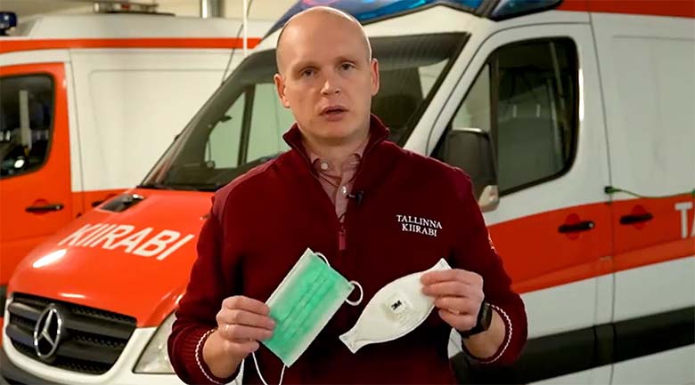 VIDEO: Tallinna Kiirabi operatiivjuht räägib, kas ja kui palju maski kandmine takistab koroonaviiruse levikut