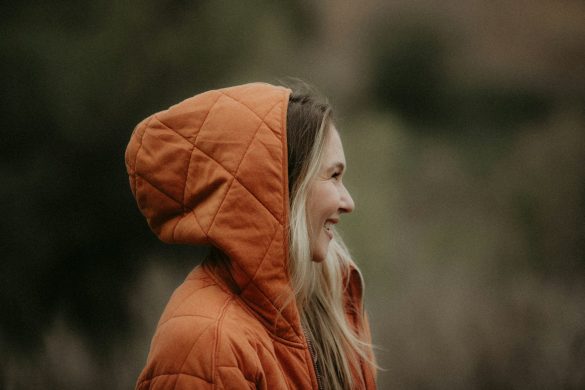 a person wearing a hood