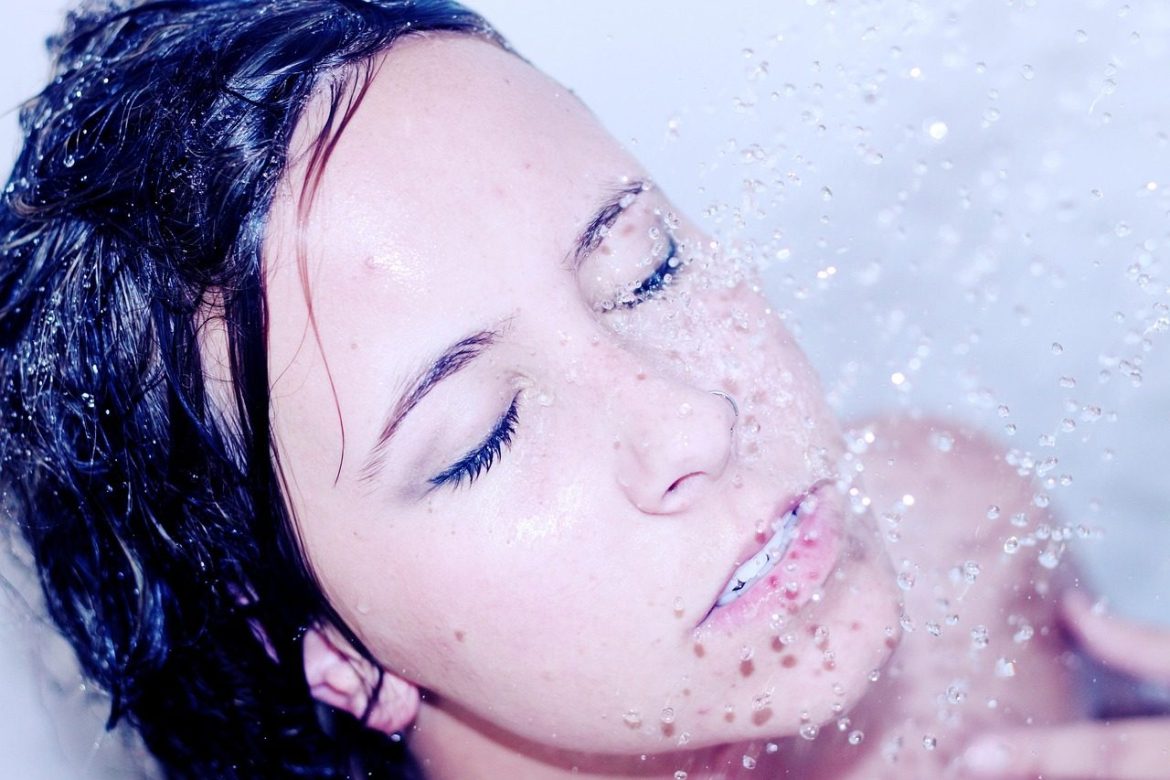 adult, woman, showering, shower, fresh, clean, bath, bathing, close up, wet, face, girl, nature, model, portrait, skin, water
