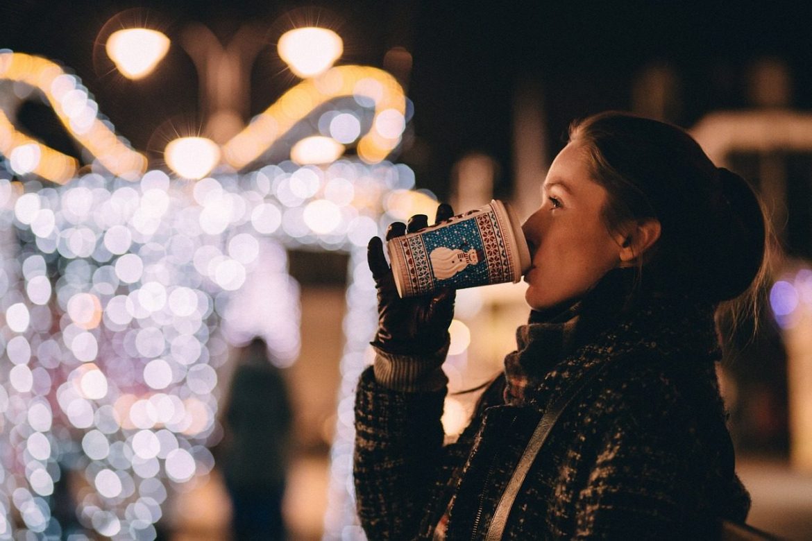 people, girl, drinks, woman, drink, hot, coffee, cold, weather, christmas, lights, bokeh, people, coffee, coffee, coffee, coffee, coffee, christmas, christmas