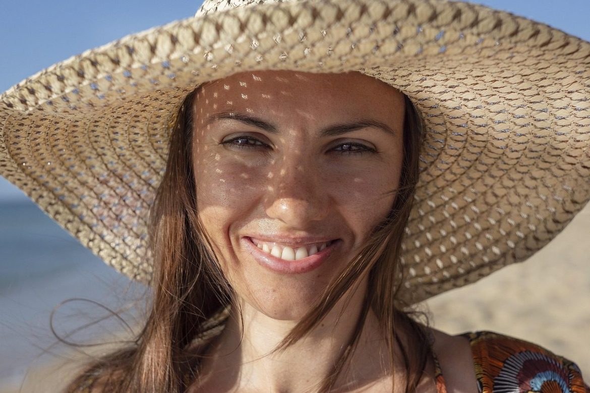woman, smile, beauty, hair, nature, female, girl, portrait, beach, vacation